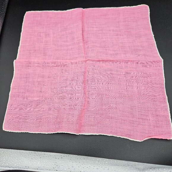 Lot of 10 VTG linen/cotton handkerchiefs assorted colors, patterns and sizes - Picture 13 of 15